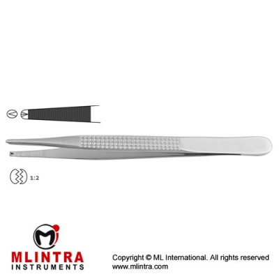 Bonney Dissecting Forceps 1 x 2 Teeth Stainless Steel, 17.5 cm - 7" Bonney Dissecting Forceps 1 x 2 Teeth Stainless Steel, 17.5 cm - 7"